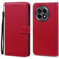 For Oneplus 13R Case OnePlus Ace 5 Cover Wallet Leather Flip Cover For Oneplus 13r Case One plus Ace 5 Phone Cover Fundas Etui OnePlus 13R (Ace 5) tamsiai raudona spalva