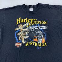 vintažiniai Harley Davidson Australija marškinėliai vyriški XL motociklininko grafiniai marškinėliai 2XL