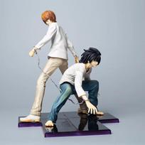 Death Note Light Yagami Plius L Grandinėmis Susietas Veiksmo Figūrėlės Kolekcionuojama Statulėlė Stalo Dekoras Sukurta Anime Gerbėjų Kolekcijai Eksponavimo Modelis