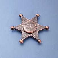 Šešiakampis Šerifo Fidget Spinner EDC Metalinis besisukantis giroskopas Malšina spaudimą ir mažina stresą Žaislas Atsparumas sukimui