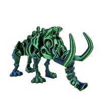 3D Printed Ornament Dinosaur Skeleton Mammoth Model Children's Toy Creative Birthday Gift žalia