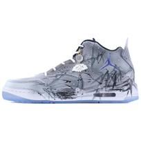 Jordan Courtside 23 Concord Ink Bamboo Leather Mid top Vintage Basketball Shoes Men's White Gray Black AR1000-104(Team68-) 42