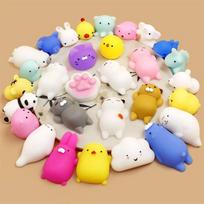 2026 New Kawaii Animal Mochi Squishies Mini Soft Squeeze Antistress Ball Stress Relief Sensory Fidget Toys for Kids Adults Random 5Pcs