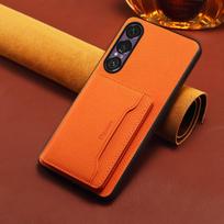 Sony Xperia 1 VII 2-in-1 Lychee Pattern Leather Case with Card Slots Sony Xperia 5 III oranžinė