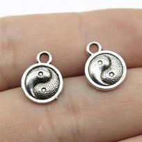 10pcs Enamel Kung Fu Tai Chi Charms Pendants For Necklaces Earrings DIY Making Yin Yang Charms Handmade Jewelry Findings