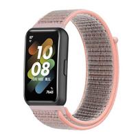 Nylon loop band For Huawei band 7 8 strap accessories Smart watch replacement belt wristband Sport bracelet Huawei band 9 correa Huawei band 7 rožinė