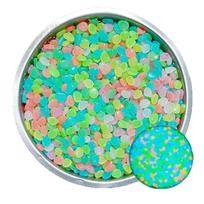 600Pcs Mini Glow in The Dark Pebble Colorful 1cm Fish Tank Luminous Stone DIY Resin Garden Glow Pebbles Landscape Decoration