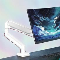 OLOEY Swivel Cantilever Monitor Arm Desk Mount balta