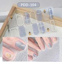 INS Trendy 14Strips Gel Nail Stickers Semi Cured Floristic Nail Patch Full Cover Nail Art Stickers DIY Nail Art Making