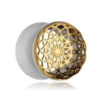 Tunnel - Gold Mandala - Silver - Pt-047 14 Mm