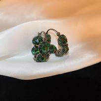 Rhinestone Geometric Ear Cuff: Hong Kong Style Retro Luxury Earrings