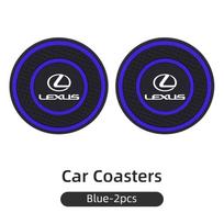 2026 Hot Interior Stickers 2pcs Car Cup Holder Non-Slip Cup Coaster Silicone Pad Mat Auto Accessories For Lexus CT ES GS NX IS25