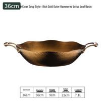 Yi Pan Hammered 304 Stainless Steel Commercial Divided Hot Pot