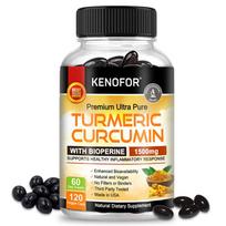 Turmeric Curcumin Dietary Supplement, With Black Pepper Fruit Extract, 120 Softgels 120 Capsules