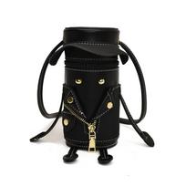 Rivet Fashion Crossbody Bags for Women 2025 New Funny Cylinder Cartoon Cute Bag Unique Design Leather Party Shoulder Bag Woman juoda
