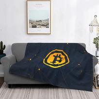 Bitcoin Astronaut Fishing Blanket Soft Flannel Fleece Warm BTC Hodl Space Cryptocurrency Throw Blankets for Bed Sofa Bedspreads 100x150cm