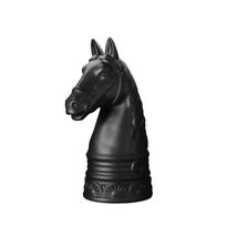 Classic Knight Chess Piece Decorative Sculpture Horse Head Figurine Resin Material for Home Office Desk Display one size juoda