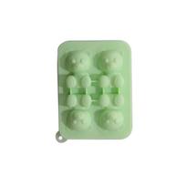Bear Shaped Ice Cube Tray Food Grade Silicone Mold Flexible Non Toxic Reusable Ice Maker for Kitchen Bar Party Use One Size žalia