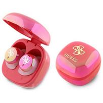 Guess Bluetooth ausinės GUTWSJ144ESF TWS + prijungimo stotelė fuksijos / fuschia Iridescent 4G spausdintas logotipas
