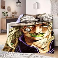 JOJO anime Flannel Blanket Warm,Comfortable,Suitable for Bedrooms,Sofas,Beds,Chairs,Picnics,Travel 75x90cm