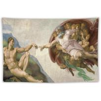 Michelangelo Buonarroti gobelenas Adomo sukūrimas 75x100 juoda