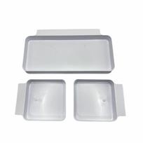 3Pcs Built-in Drawer Organizer Practical Hanging Storage Boxes Drawer Storage Box Set  Desk balta