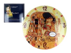Zegar Ścienny Dekoracyjny Gustav Klimt Pocałunek Malarstwo Carmani