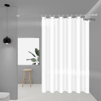 Yipan No-Drill PEVA Shower Curtain Set gryna balta spalva