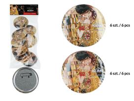 Zestaw 12 Przypinek Carmani Gustav Klimt Pocałunek Piny Odznaki Prezent