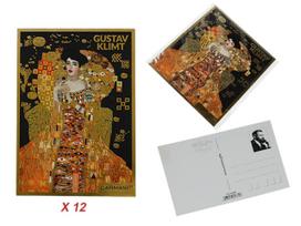 Zestaw 12 Pocztówek Kartki Pocztowe Gustav Klimt Adela Prezent Dla Niej