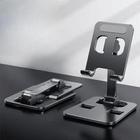 Folding Portable Desktop Metal Cell Phone Stand Desk Lazy Stand Universal Aluminum Alloy Support Stand for Cellphones Tablets juoda