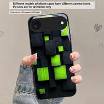 Animal Footprint Stone For iPhone 17 Air 16 E 15 Plus 14 Pro Max 13 12 mini 11 5 6 7 8 Plus XR XS Max SE Black Glass Phone Case iPhone 16