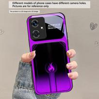 Dazzling purple flames For Redmi Note 14 Pro+ 13 Pro 8 9 9S 12S 10 Pro 11 12 13C 14C A3 12 13 K60 Ultra Black Glass Phone Case Redmi Note 10 Pro