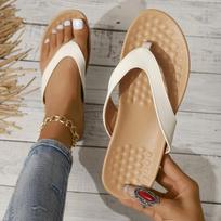 Cross-border foreign trade large-size women's summer new flip-flops beach slippers flat-bottomed casual outer wear cold slippers 35 balta