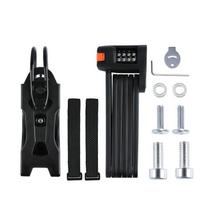 Cycling Portable Folding Lock Mountain Road Bike Bicyle Mini Anti-Thief Folding Lock Waterproof Rust-proof Alloy Steel Lock juoda