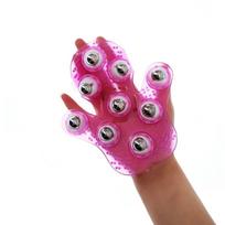 Roller Ball Body Massage Glove Muscle Pain Relief Relax Anti-Cellulite Massager For Hand Neck Back Shoulder Buttocks Health Care KTY raudona