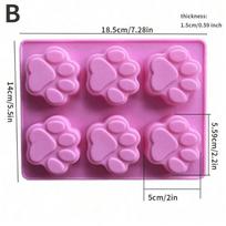 Silicone Dog Footprints Cake Mold Cookie Cat PAWS Foot Mold Handmade Soap Mold Chocolate Decorative Kitchen Baking Tools