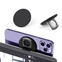 KEYSION Magnetinis mobiliojo telefono žiedo laikiklis, skirtas MagSafe, skirtas MacBook, skirtas iPhone 14 13 Pro reguliuojamas fotoaparato laikiklis, nuimami stovai juoda