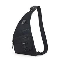 Unisex juosmens krepšys krūtinės krepšys Crossbody Bag Hip Waist Pack diržas piniginė Drobė juoda