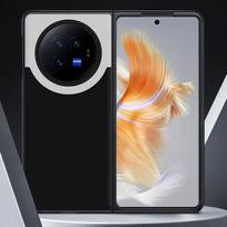 Fundas For Vivo X Fold3 Pro 5G Splice Odinis smūgiams atsparus telefono dėklas, skirtas VIVO X Fold 3 Pro 5G Flip telefono apsauginis dangtelis, skirtas Vivo X Fold 3 Pro Coque For Vivo X Fold3 juoda