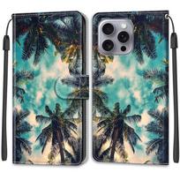 Prabangus dažytos odos dėklas-piniginė knygos stiliaus apsauginis viršelis Apple iPhone 16 15 14 13 12 11 Pro Max 16Pro 15Pro XR XS Max 7Plus 8Plus SE4 iPhone 11