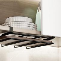 Hanging Rack Under Kitchen Cabinet Household Iron Organizer Rack Cutting Board Rack with Hooks Pot Cover Holder Storage Rack