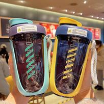 590ml Fitness Sport Water Bottle Leakproof Shaker Cup Drinking Bottle For Outdoor Activity Yellow