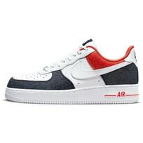 Nike Air Force 1 07 LX Balti Raudoni Džinsiniai Vyriški Kedai Vidurnakčio Mėlynumo Čilės Raudonumo DJ5174-100 44