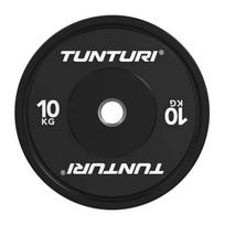 Svaru disks TUNTURI Platinum Bumper Plate, melns, 50 mm, 10 kg