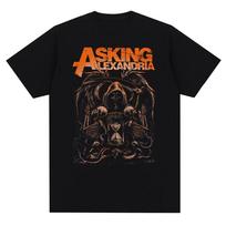 Streetwear Vintage Asking Alexandria Band British Metal Core Mens Summer Cotton Casual Short Sleeve T-Shirt Top Harajuku Hip Hop M