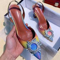 New Rhinestone Sandals Joker Wine Glasses And High Heels Bridesmaid Shoes Wedding Shoes 37