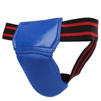 Boxing Groin Guard Protector PU Leather Breathable Jockstrap for Kickboxing Muay Thai mėlyna