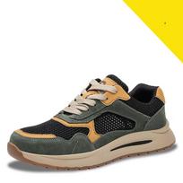 Oulylan Men'S Construction Safety Shoes Steel Toe Anti-Smash Anti-Puncture Breathable Summer Lightweight Work Boots 36