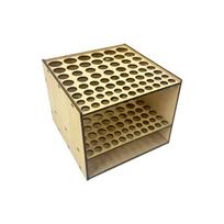 Boxwood Multi Compartment Pen Stand Desk Organizer With Natural Wood Texture For Artists Professionals